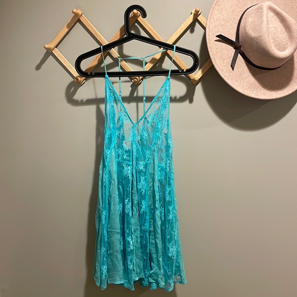 Free People Intimately Turquoise Slip